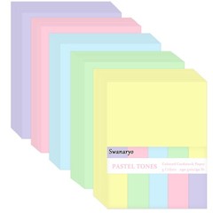100 Sheets Pastel Cardstock Thick Paper, 5 Colors 8.3 x 11.7 inches,