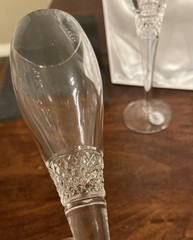 Set Of 2 Crystal Champagne Flutes THINGS REMEMBERED – Made In Poland – Box Incl