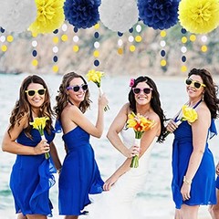Navy-Blue White-Yellow Graduation Party Decorations – Navy Blue White Yellow