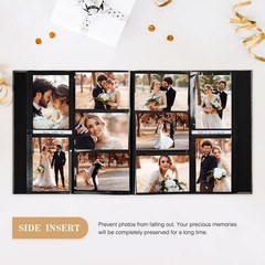 potricher Photo Album for 4×6 1000 Photos Linen Cover 1000 Pockets, Gray