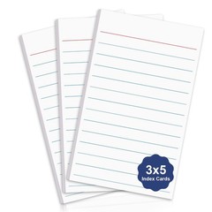 60 Pack 3 x 5 Index Cards Vertical Ruled Thick White Index Cards Lined Flash …