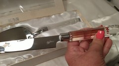 Cake Knife and Server Set Oleg Cassini 151290D LUCK New Vintage Box Wear