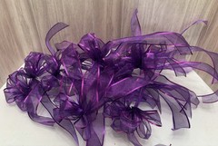 Wedding Shades Of Purple Silk Swags Net Bows Aisle Markers Box 4
