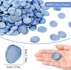 SITUMEIZI 400PCS Fake Rose Petals Faux Silk Flower Blue Petals for Romantic Nigh