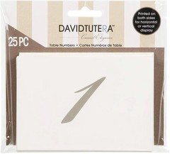 David Tutera Table Numbers 1-25 Horizontal or Vertical Display / Dual Sided -NEW