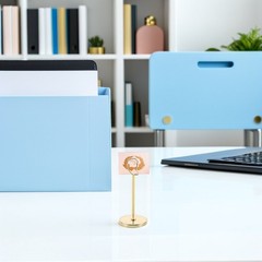 Elegant Golden Wire Table Number Holder with Stable Design for Home and Party