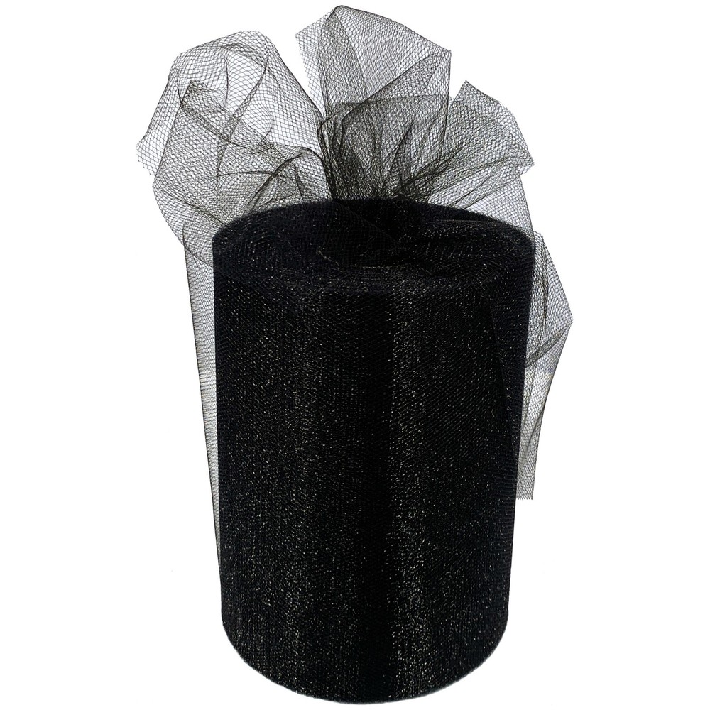 Black Tulle Wedding Reception Decor – 6″ x 100 Yards, Halloween, Wedding, DIY