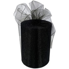 Black Tulle Wedding Reception Decor – 6″ x 100 Yards, Halloween, Wedding, DIY