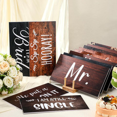 24 Designs Rustic Wedding Photo Booth Props Double Sided 11X5.5 Inch Photo Bo…