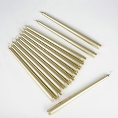 10″ tall Gold Premium Taper Candles Wedding Centerpiece Decorations WHOLESALE