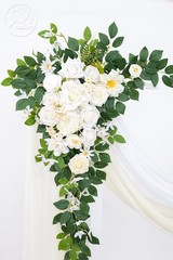 Odouzy Pack of 2 Wedding Arch Artificial Flowers Wedding Decor Flower Garland Be