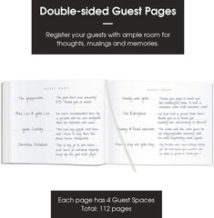 Useful Co. Classic White Guest Book, Guest Book Alternative for Party, Sign i…