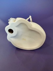 Wedding Cake Topper, Ivory Porcelain Couples Dance & Framed Heart 6.25″