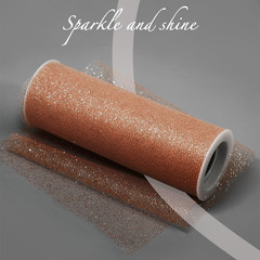 Decorative Fancy Foil Polka Dot Tulle, Roll/Spool of 6” X 50 Yards, Lightweight