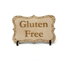 Reusable Customizable Table Sign, Gluten Free Food Label, Food Allergies Label