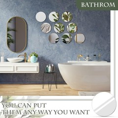 12 Pcs Acrylic Round Mirrors Candle Plate Set for Table Centerpieces 5 Inch N…