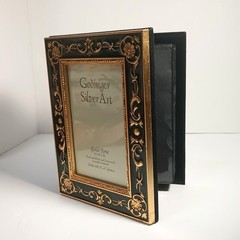Godinger Silver Art Baroque Gold Tone Red Brown Epoxy 4×6 Photo Album 100 Photos