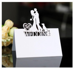 10pcs Laser Cut Wedding Invitation Card Engagement Name Place Card Table Number