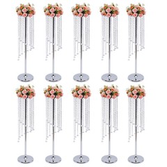 10Pcs Flower Vases Wedding Centerpieces Flower Stand Metal Classic Home Decor
