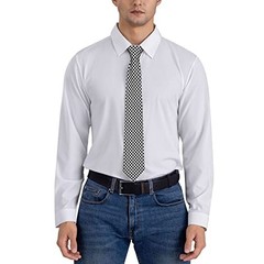 Siiuuol TiesFor Men,Classic Holiday One Size Checkerboard Black and White Plaid