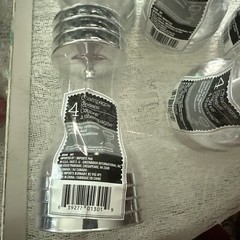 5 oz Clear with Silver Rim Plastic Champagne Flutes Disposable 5 Sets Of 4 (20)