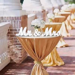 3pcs Mr & Mrs English Letter Wedding Decorations 3.2″ Wedding Decoration Photo