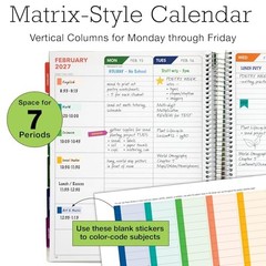 DELUXE TEACHER PLANNER Aug 2026-Jul 2027 8.5×11 Daily Weekly Teal Gold Marble