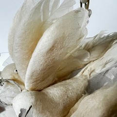 VTG Coast Novelties Spun Cotton Doves Wedding Cake Topper 2 Doves Bell 9″