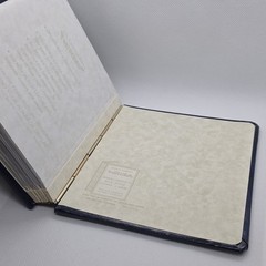 Family-Vue Photo-Curio 4″x5″ Wedding Memories Blue & Gold Album 14 Pgs Box 5206