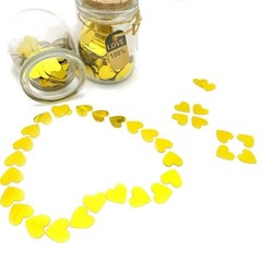 Heart Confetti Valentine’s Day Table Confetti Metallic Foil for Gold Heart
