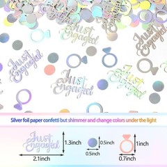 230PC Just Engaged Confetti for Engagement Style 2:Just engaged ring confetti