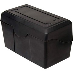 Innovative Storage Designs Plastic Card File, 4″ x 6″, 300-Card Capacity, Black