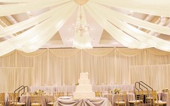 Ivory Ceiling Drapes for Wedding – 5ftx30ft Drapes for Wedding Arch – Sheer C…
