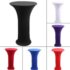 60/70/80cm Cocktail Table Cover Spandex Cloth for Wedding Party Meeting Decor