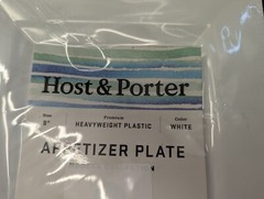 40 White 8″ Square Plastic Appetizer Plates Designer Party Tableware NEW