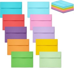 50 pack 4×6 envelopes,4×6 colored envelopes for invitations, inches