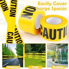 10 Rolls 3 Inch x 1000 Feet Construction Tape Waterproof Safety Yellow Caution
