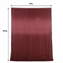 8×10 ft BURGUNDY Satin CURTAIN Wedding Photography Backdrop Panel Party
