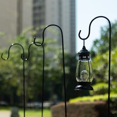 10 BLACK Metal Shepherds Hook Plant Hanger Stands Wedding Events Party