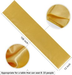 12”×108” Satin Table Runner Wedding Tablecloth Xmas Party Banquet Decoration