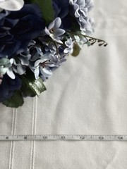 Navy & White Silk Flower Bouquet For Bride / Wedding