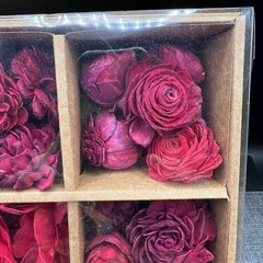 Sola Wood Flowers Boxed Set Red Craft Supply Wedding DIY Decor Fillers