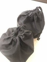 3″x5″ Cotton Single Drawstring Muslin Bags (Black color)- SET OF 50