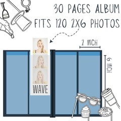 Photo Booth Photo Album – For Wedding or Party- Holds 120 Photobooth 2×6 Phot…