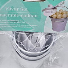 6 Count Favor Set Tins White Bucket Details Accessories Greenbrier – 2 Packages