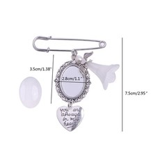 Wedding Boutonniere Bouquet Photo Memorial Charm Pin Mother of The Bride Gift
