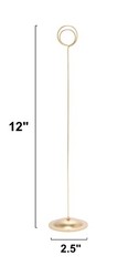 12 Pack of Gold Table Number & Place Card Holders for Weddings, and Event