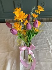 Custom made tulip and daisy bridal bouquet…you choose color