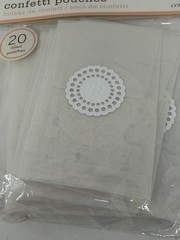 Martha Stewart Eyelet Confetti Favor Pouches Bags Wedding Party White 20 Ct