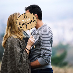10 Pieces She Said Yes Sign Engagement Photo Props Engagement Announcement Photo